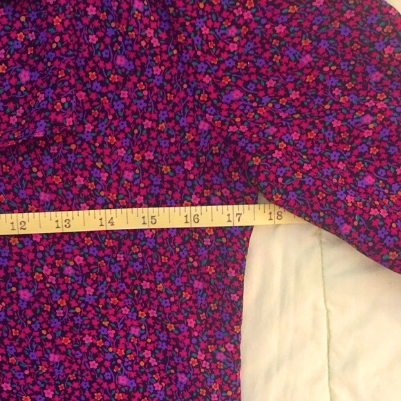 Prophecy Vintage Sheer Floral Blouse, Ruffle - Picture 10 of 11